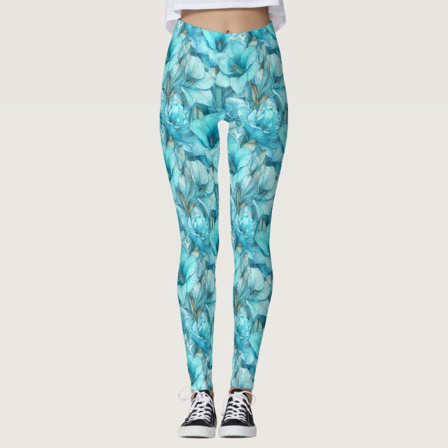 Leggings Cadeaux pour maman sur le thème de l'amaryllis de  (Devant)