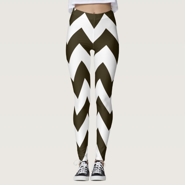 Leggings Café Mocha Neutral Chevrons (Devant)