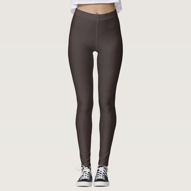 Leggings Café noir (couleur unie) (Devant)