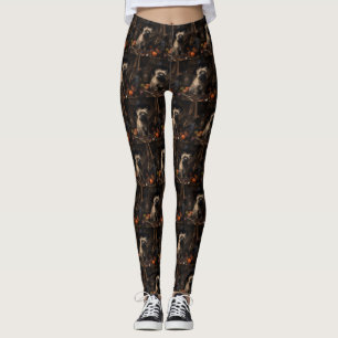 Leggings Cairn Terrier Citrouilles Halloween effroi