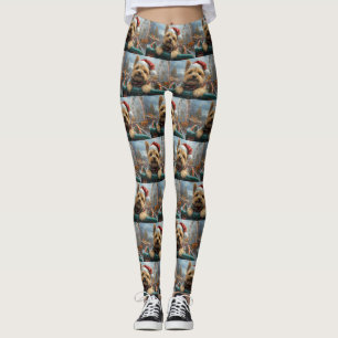 Leggings Cairn Terrier Dog Roller Dessous de verre Noël