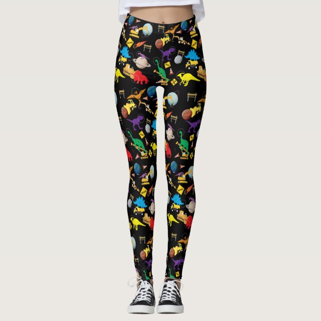 Leggings Camions de construction Astronaut Dinosaures dans  (Devant)