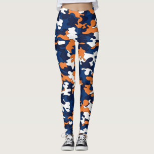 Leggings Camo bleu et orange