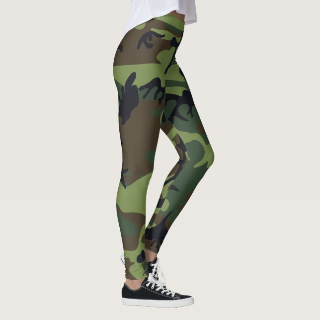 Leggings Camo Brown Motif Camouflé rustique tendance (Droite)