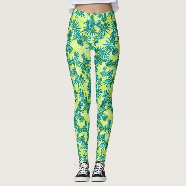 Leggings Camo d'ananas Hawaiian Tropical (Devant)