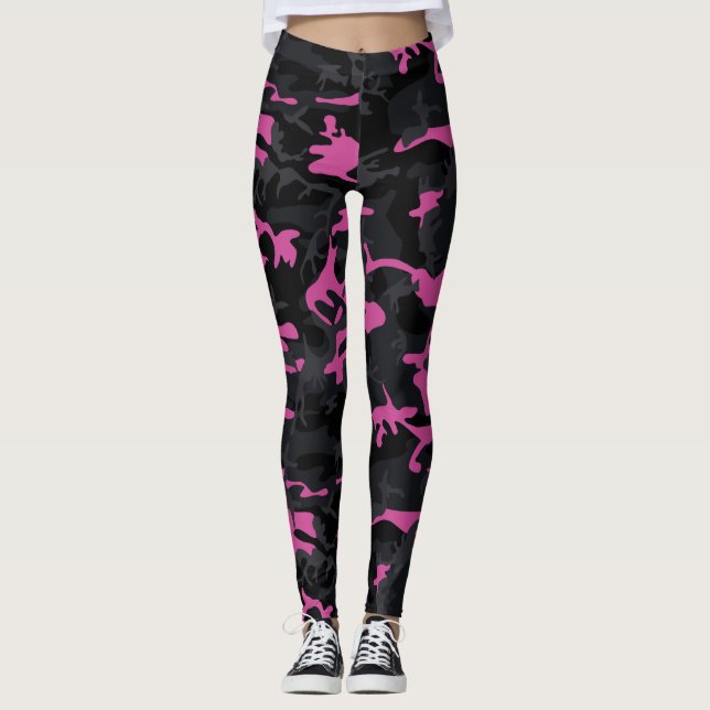 Leggings Camo en rose (Devant)