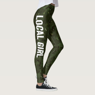 LEGGINGS CAMO GREEN LG FILLE LOCALE