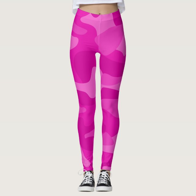Leggings Camo Monocolor Rose Choquant (Devant)