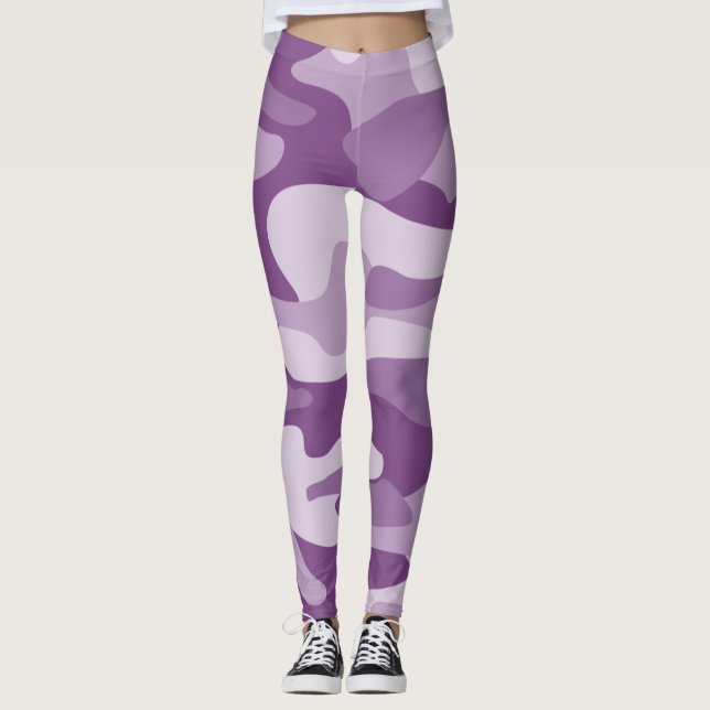 Leggings Camo Monocolore Lilas (Devant)