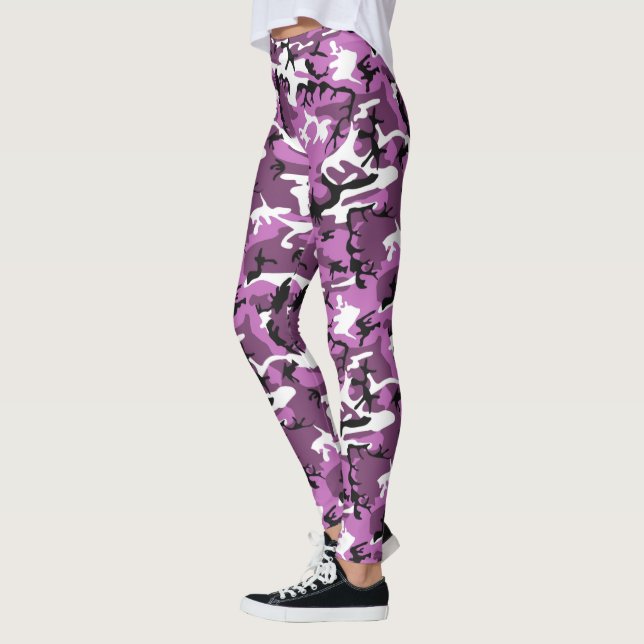 Leggings Camo rose violet (Gauche)
