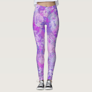Leggings Camo rose violet Abstrait