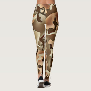 Leggings Camoflauge bronzage