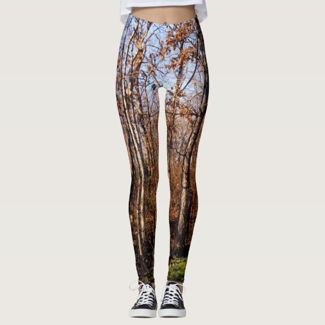 Leggings camouflage à motif d'arbre (Devant)