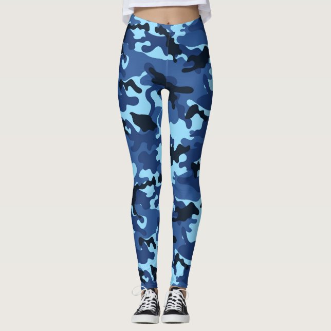 Leggings Camouflage bleu multicolore (Devant)