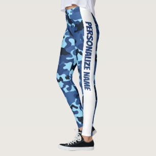 Leggings Camouflage bleu PERSONNALISER