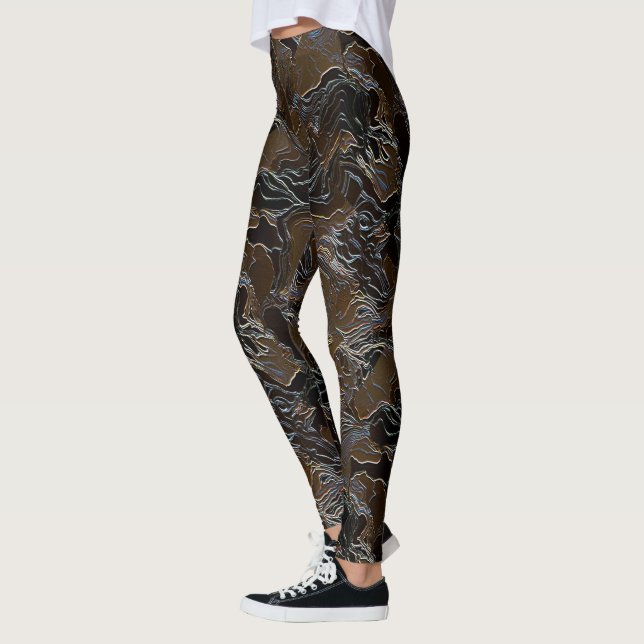 Leggings Camouflage Brown métallique (Gauche)