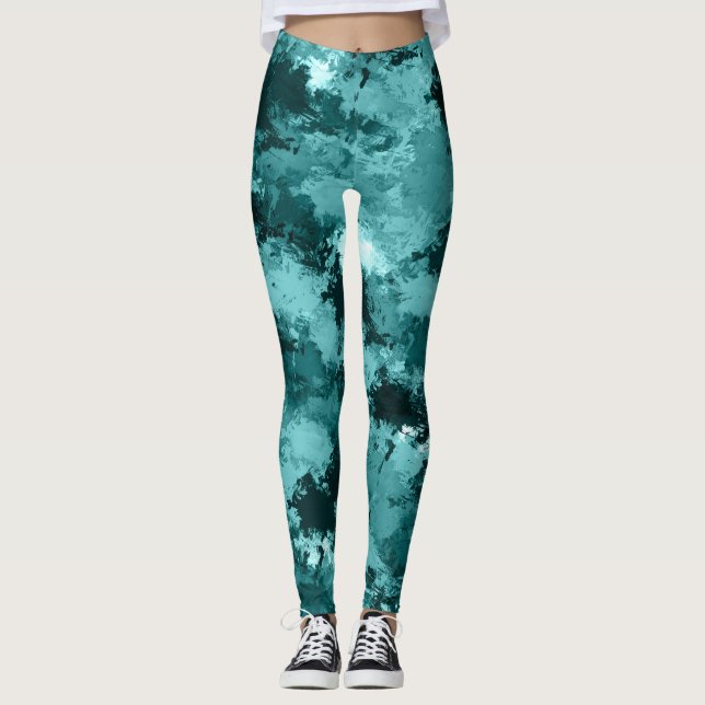 Leggings Camouflage Camo turquoise (Devant)