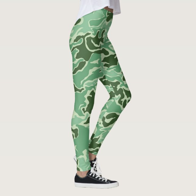 Leggings Camouflage Camo Vert Jaune (Droite)