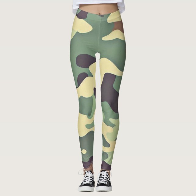 Leggings Camouflage classique en bois (Devant)