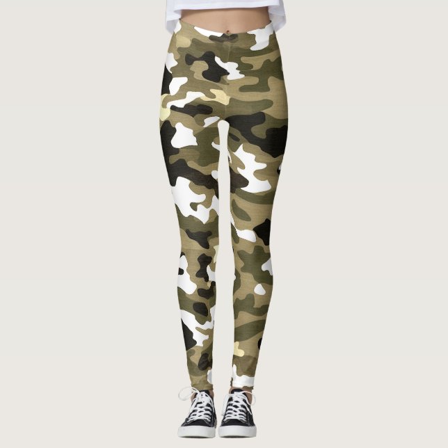 Leggings Camouflage de style militaire Fatigue GI Design af (Devant)