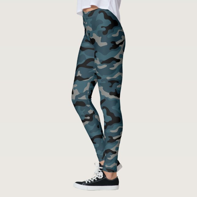 Leggings Camouflage en noir de nuit (Gauche)
