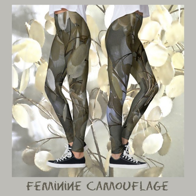 Leggings Camouflage gris et vert féminin (Créateur téléchargé)
