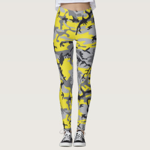 Leggings Camouflage jaune et gris, Militaire, Armée