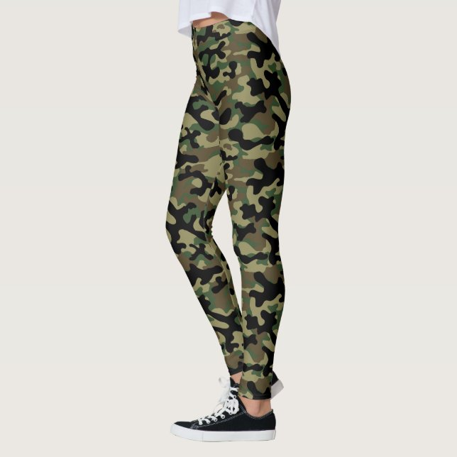 Leggings Camouflage Kaki de Bois  (Gauche)
