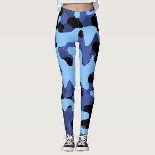 Leggings Camouflage militaire bleu