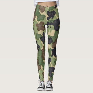 Leggings Camouflage militaire classique Style Motif sans fa