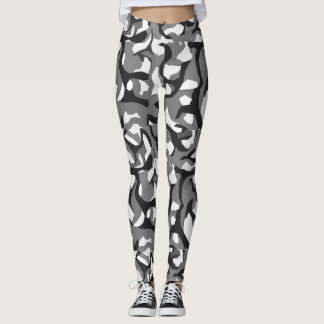 Leggings Camouflage noir et blanc
