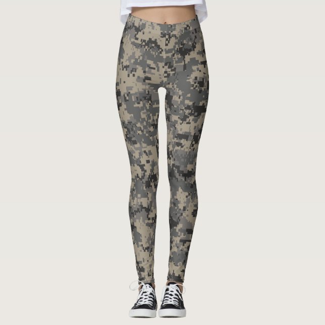 Leggings Camouflage numérique armée pixel photo imprimé (Devant)
