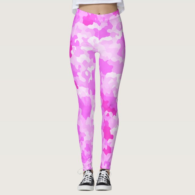 Leggings Camouflage rose (Devant)