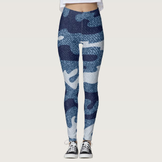 Leggings Camouflage tacheté Denim Jeans Motif