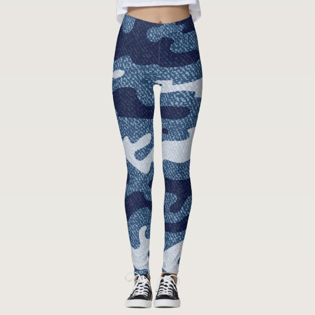 Leggings Camouflage tacheté Denim Jeans Motif (Devant)