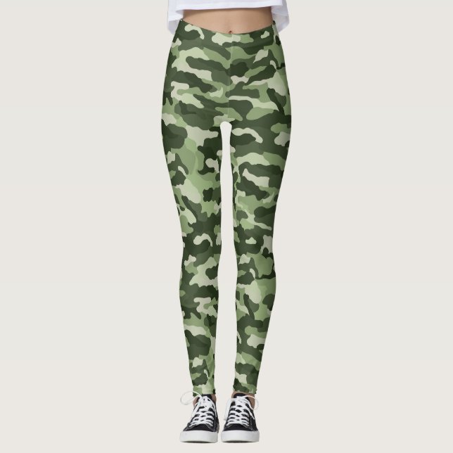 Leggings Camouflage vert forestier (Devant)