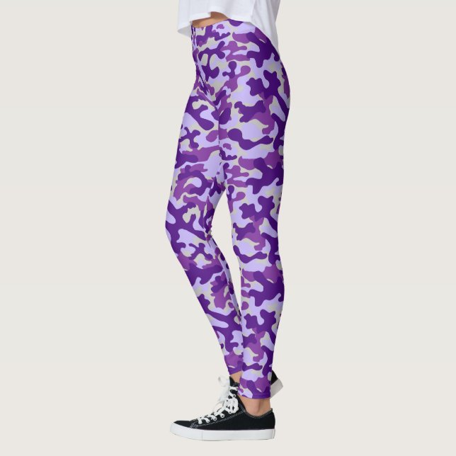 Leggings Camouflage Violet  (Gauche)