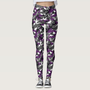 Leggings camouflage violet