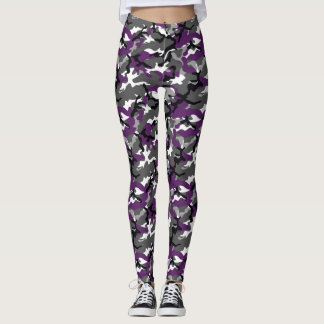 Leggings camouflage violet