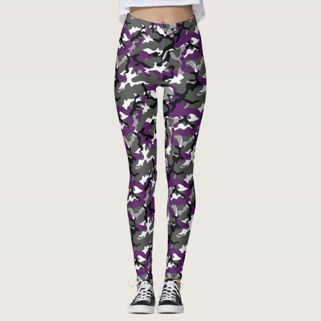 Leggings camouflage violet (Devant)