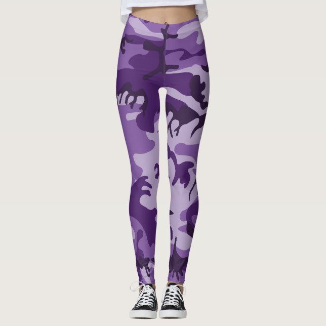 Leggings Camouflage Violet, Militaire, Armée (Devant)