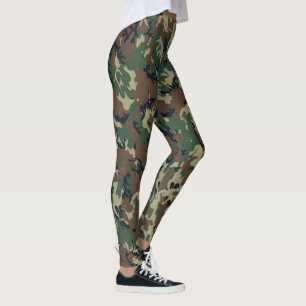 Leggings Camouflage Woodland Motif militaire