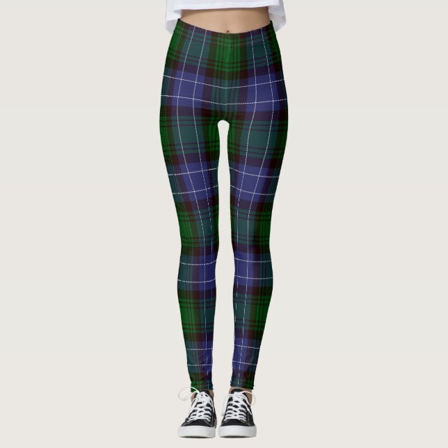 Leggings Campbell Tartan Green Plaid (Devant)