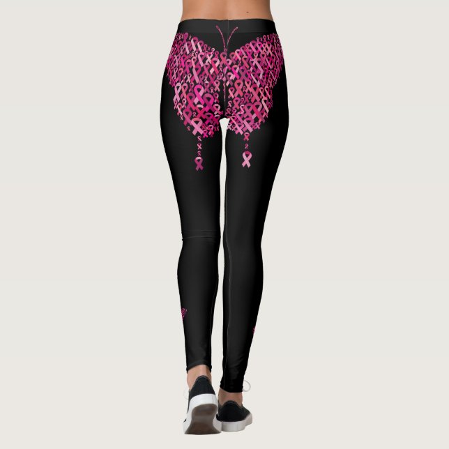 Leggings Cancer du sein Ruban rose (Dos)