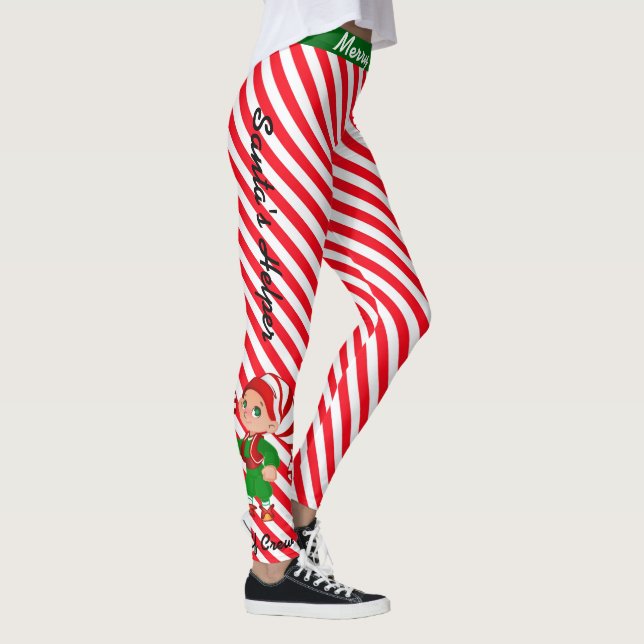Leggings Candy de l'équipe d'elfes de Noël Père Noël (Droite)