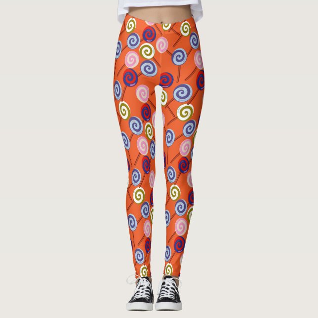 Leggings Candy pattern | Lollies pattern | lollipop 42 (Devant)