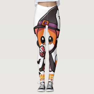 Leggings candyween - chatte sorcière halloween