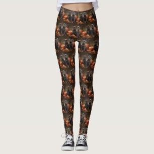 Leggings Cane Corso Chiot Automne Citrouille de plaisir