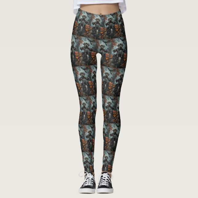 Leggings Cane Corso équitation Moto Halloween Effrayant (Devant)