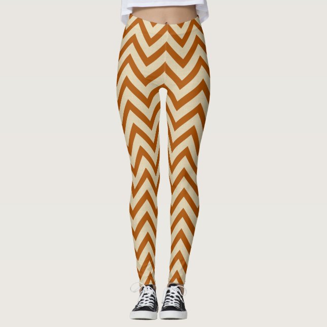 Leggings Cannelle épice Moods Chevrons (Devant)